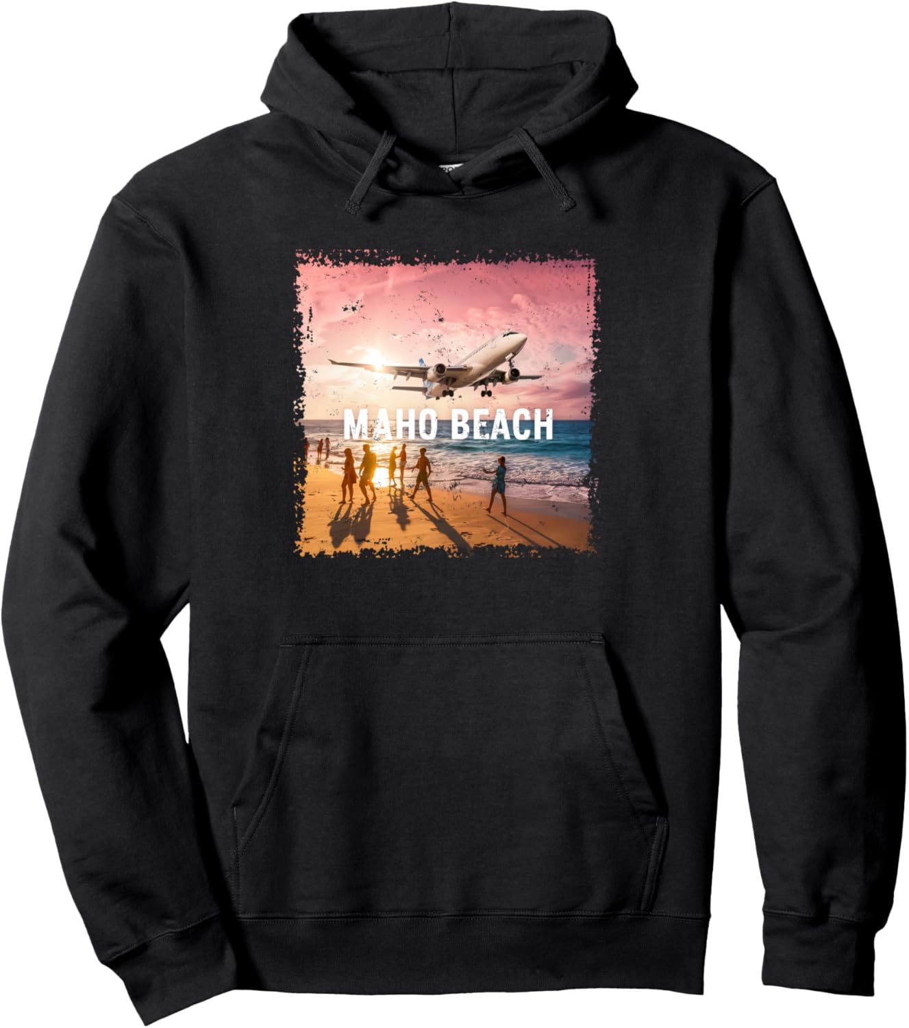 

Винтажная толстовка Maho Beach St. Martin Sunset Vintage Maho Beach St. Maarten Sunset !!, черный