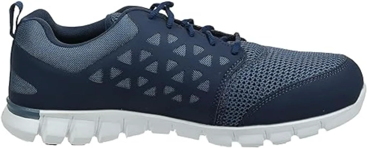 Мужские рабочие кроссовки Reebok Work Sublite Cushion с электрозащитным носком из сплава - черные, темно-синий — фото 2