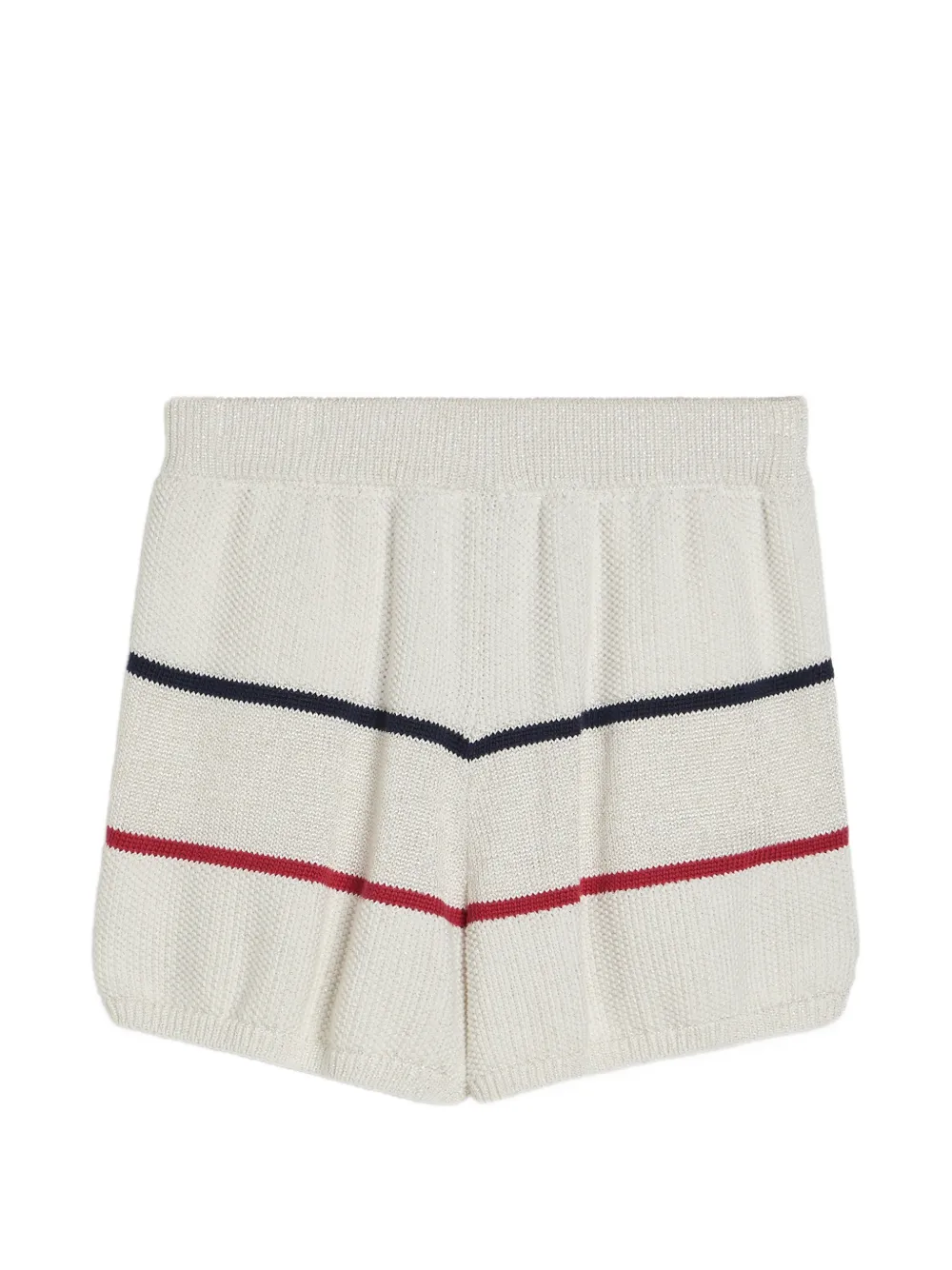 Фактурные шорты в полоску Brunello Cucinelli Kids, бежевый — фото 2