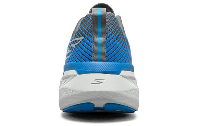 Кроссовки для бега Max Cushioning для мужчин с низким верхом, угольно-серые/синие Skechers — фото 4