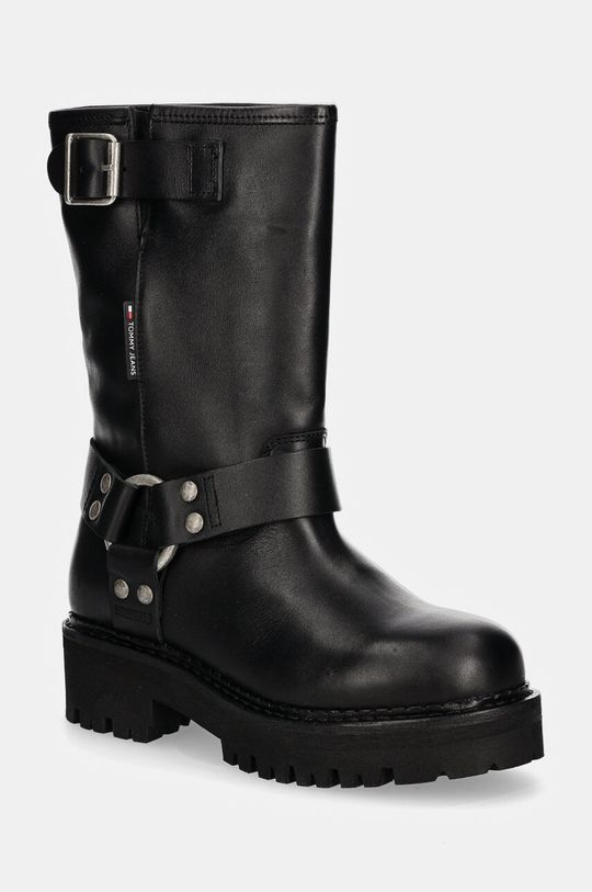 

Кожаные ботинки TJW URBAN BIKER BOOT LEATHER Tommy Jeans, черный