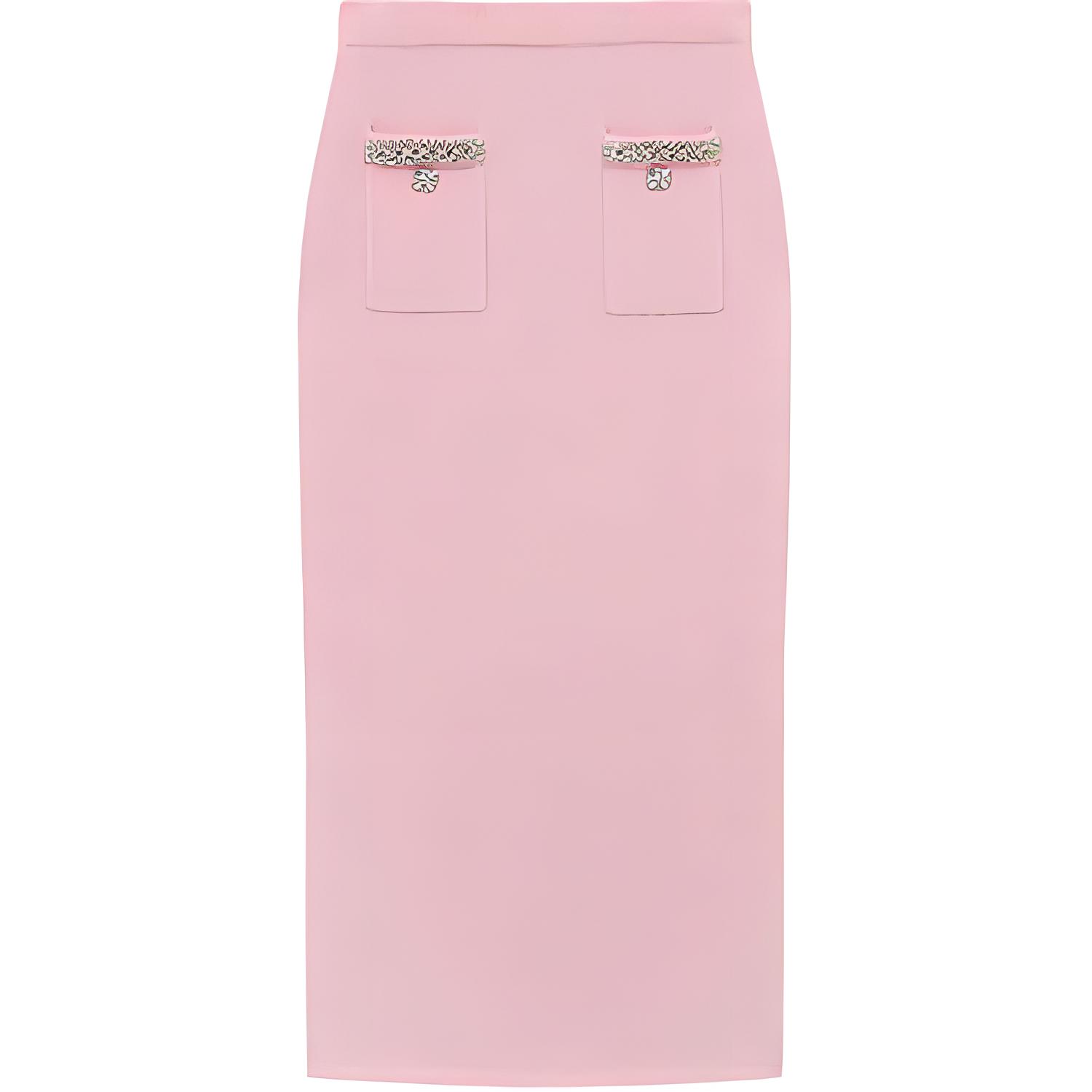 

Self-portrait Женская длинная юбка-карандаш Pink