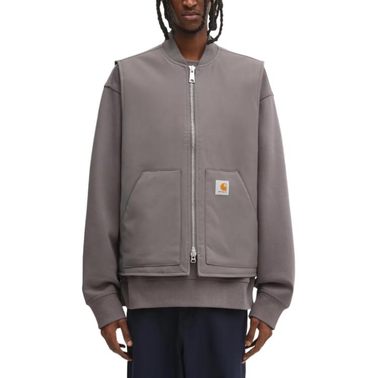 

Carhartt Wip Мужской жилет, коричневые, с бейсбольным воротником, другие