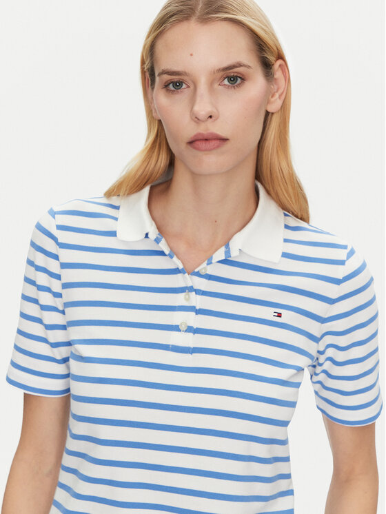 Рубашка поло стандартный крой 1985 WW0WW43224 Tommy Hilfiger, голубой — фото 4