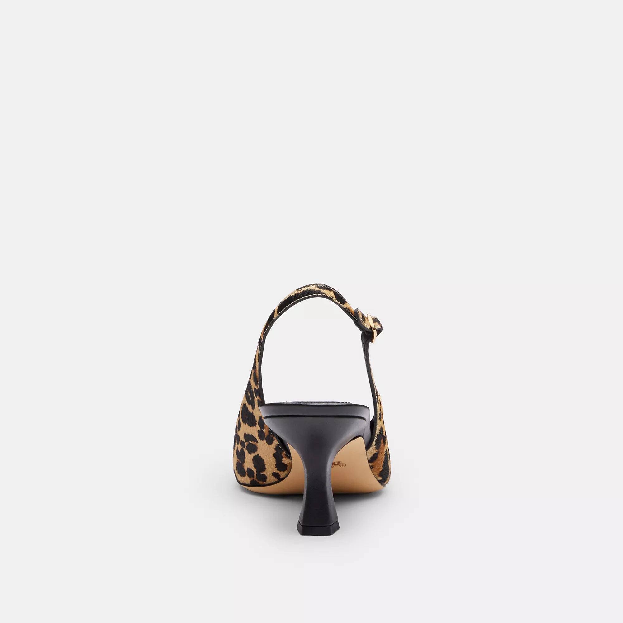 Coach Outlet Мюли на каблуке с леопардовым принтом — фото 3