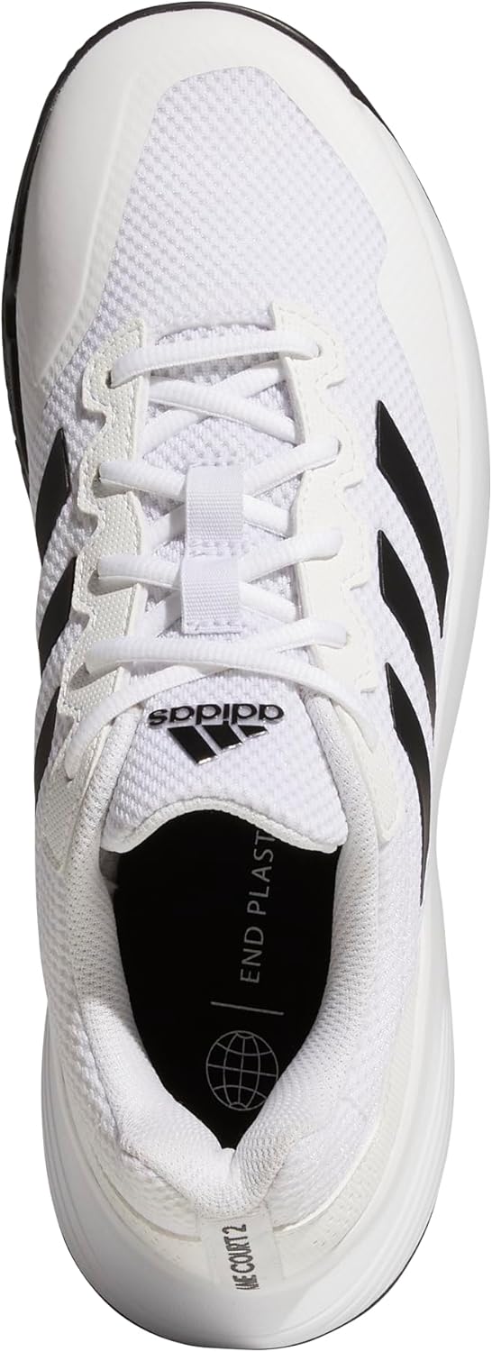 Мужские теннисные кроссовки Adidas Gamecourt 2, белый/черный — фото 4