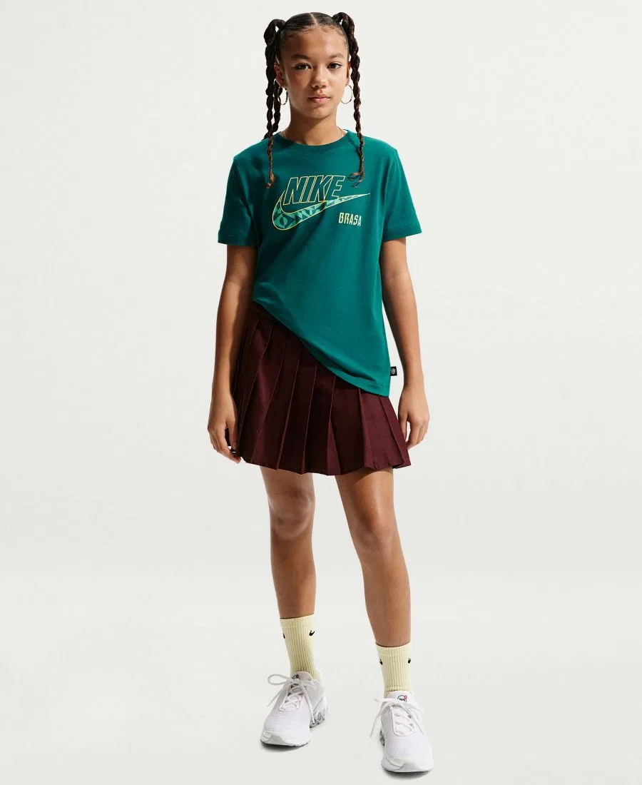 Футболка для мальчиков и девочек "Бразилия Футура" Nike, бирюзовый