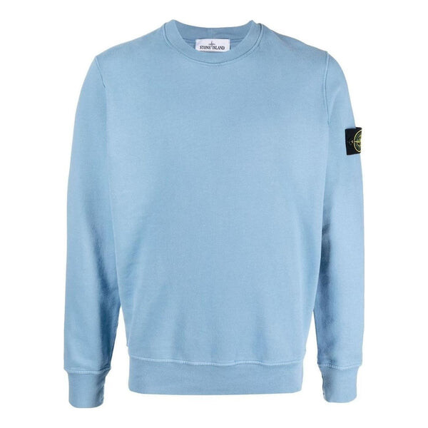 

Толстовка crewneck sweatshirt 'light blue' Stone Island, голубой