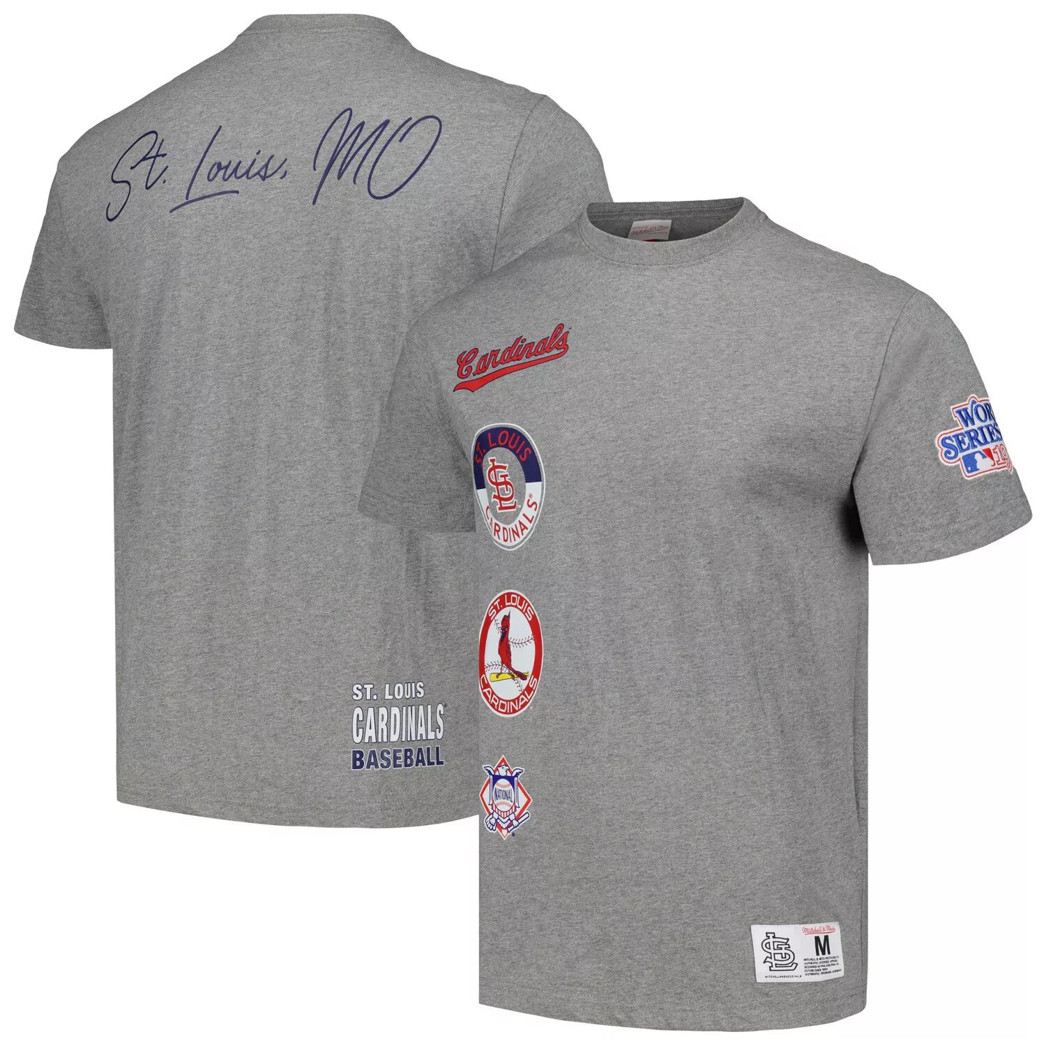 

Мужская футболка Mitchell & Ness Heather Grey St. Louis Cardinals Cooperstown Collection City Collection