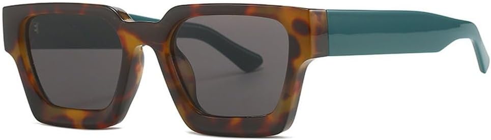 

Модные женские квадратные солнцезащитные очки с прозрачными градиентными линзами в стиле ретро, ​​мужские солнцезащитные очки UV400 с леопардовым принтом SKFGNX, Leopard Green Grey