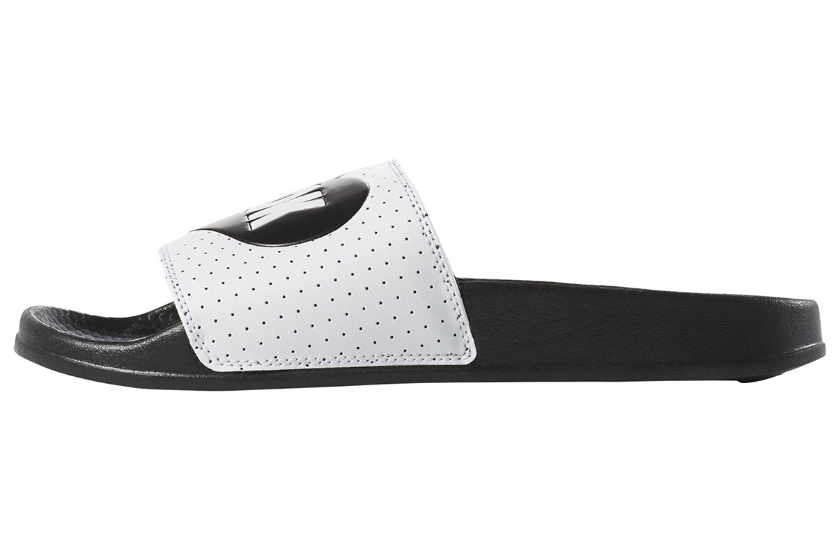 Шлепанцы и сланцы Reebok Classic Slide Soft Sole Cozy Flat Heel Sports Slippers Black White