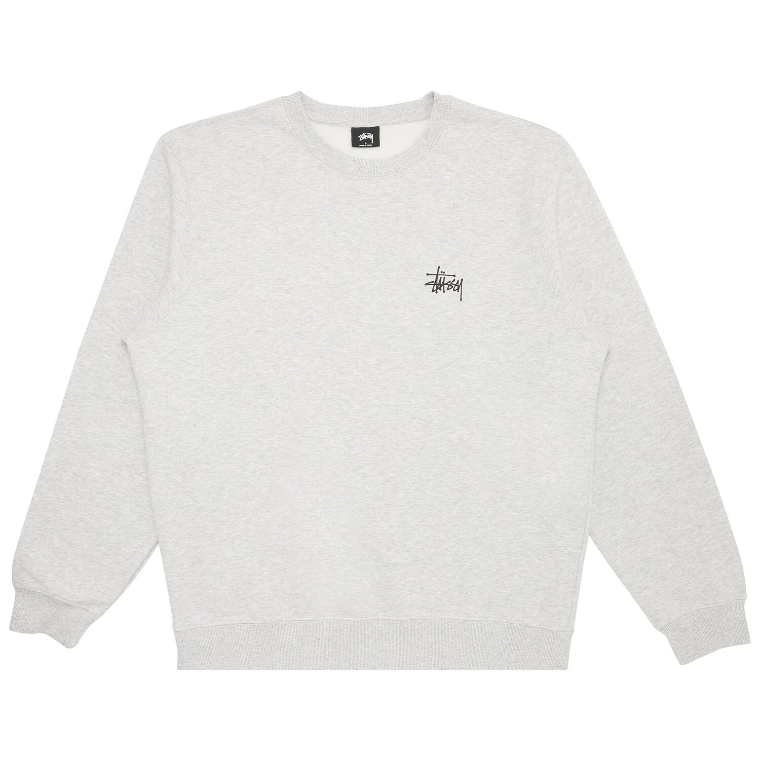 

Базовый круглый вырез с логотипом Stussy, цвет Серый вереск