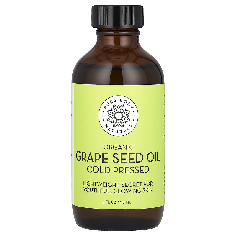 

Pure Body Naturals, Органическое масло из виноградных косточек, 118 мл (4 жидк. унц.)