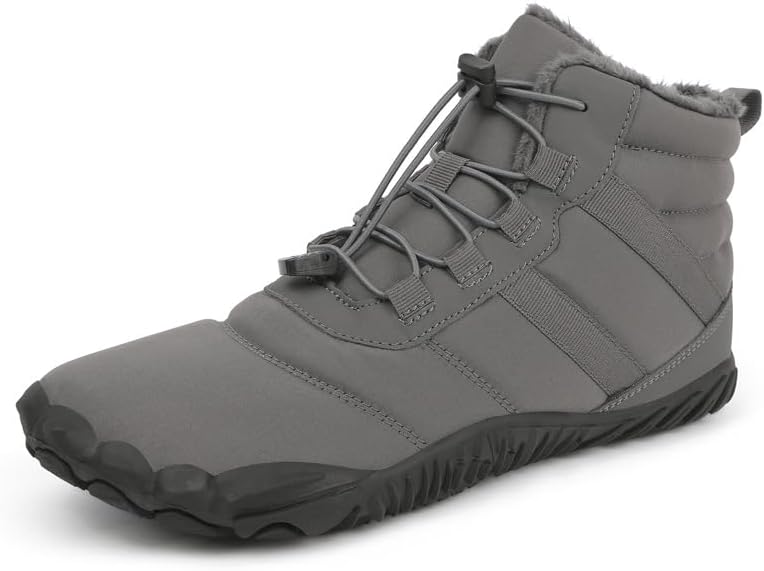 

Мужские зимние водонепроницаемые снежные ботинки Зимняя обувь Слипоны Ботильоны с противоскользящей подошвой Полностью на меху Для улицы Soft Time Toy, серый