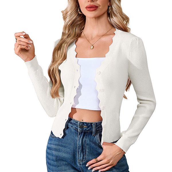 

Женский вязаный кардиган Xuba, White