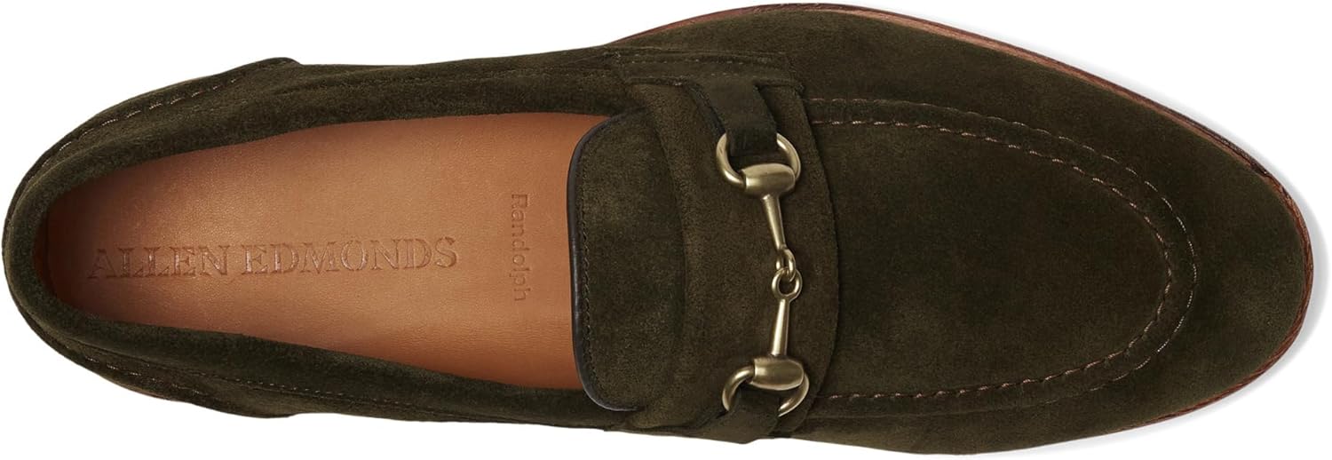Мужские лоферы Allen Edmonds Randolphbit с классической вставкой, зеленый — фото 2