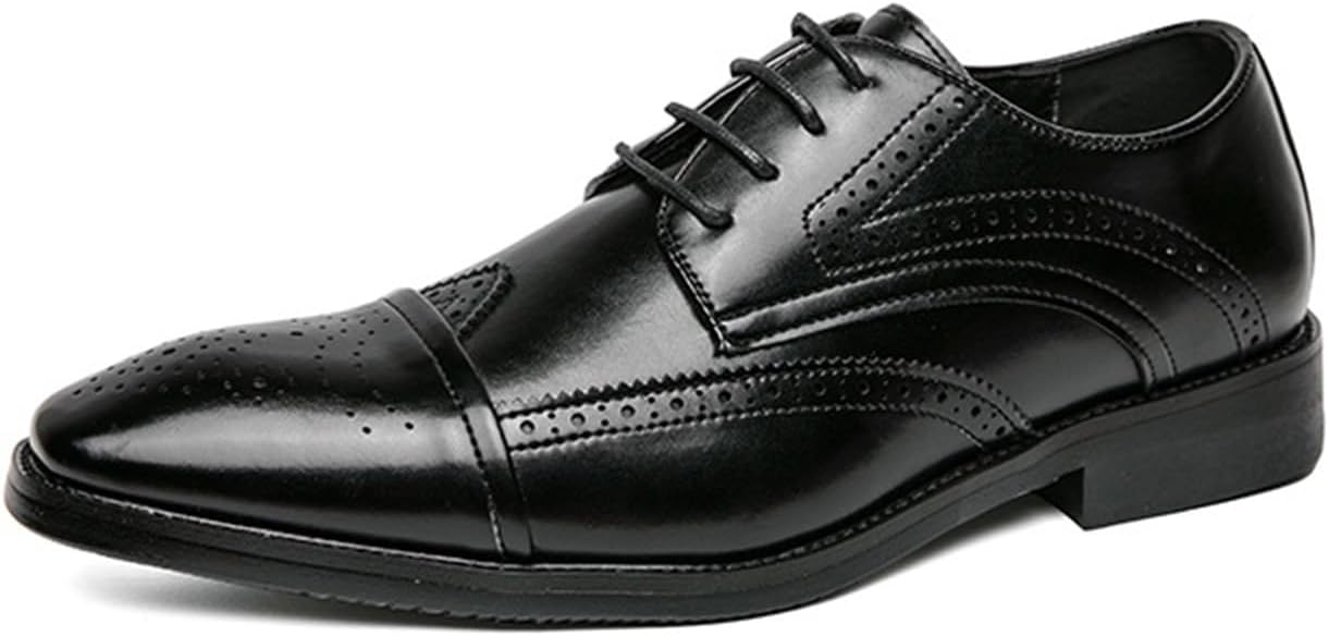 

Мужские классические туфли на шнуровке, броги дерби, удобная школьная обувь для мальчиков и подростков для работы, вечеринок и свадеб Kyoescai, черный