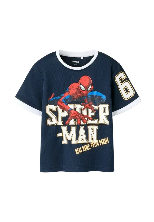 Футболка Name It spider man print t-shirt, цвет темно-синий