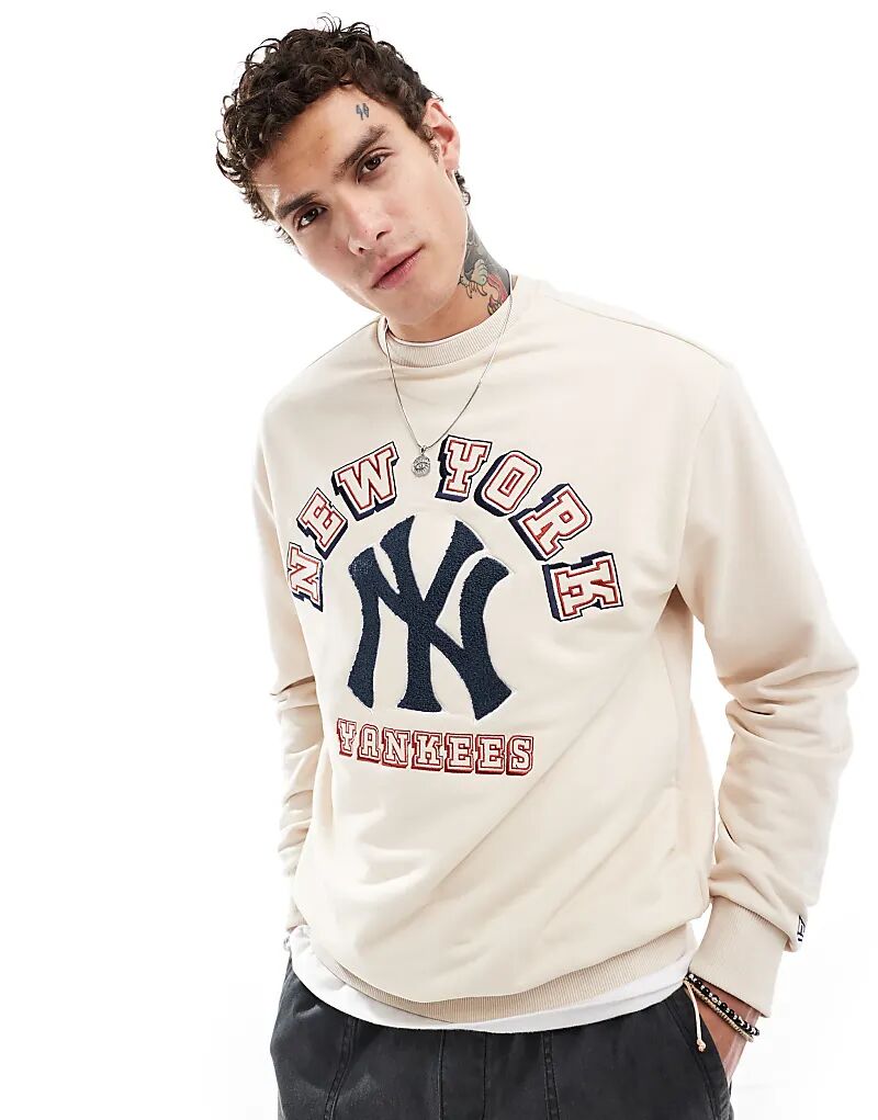 

Толстовка с длинными рукавами NY Yankees кремового цвета New Era