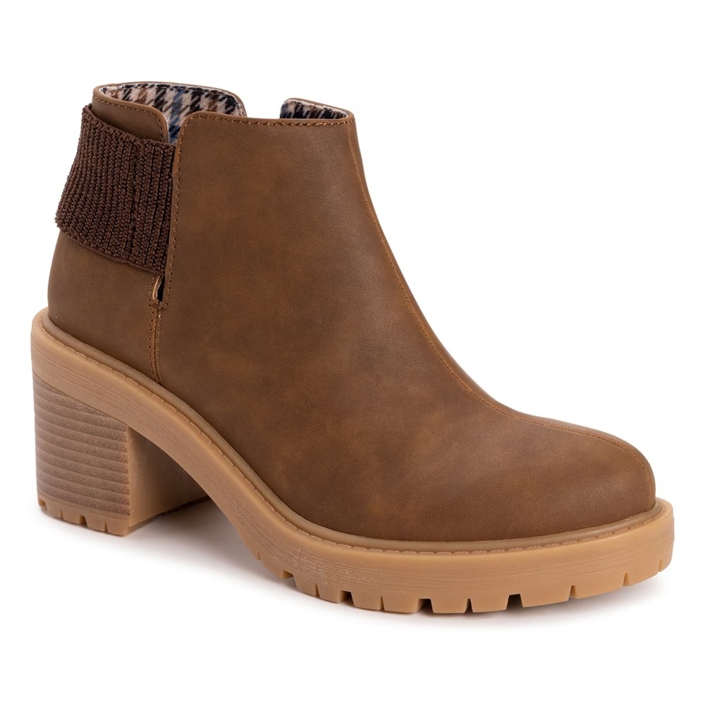 Ботильоны с блочным каблуком Lucy Lula Muk Luks, tan burnished