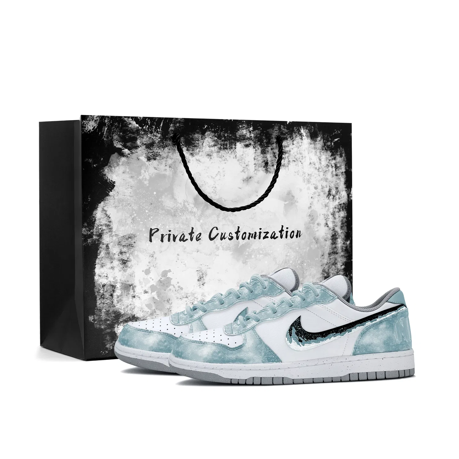 Кеды Nike Big Low с градиентом бирюзовый