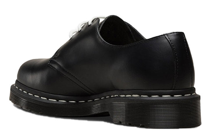 Мужские ботинки Dr. Martens 1461 короткие с контрастной строчкой, черный — фото 4