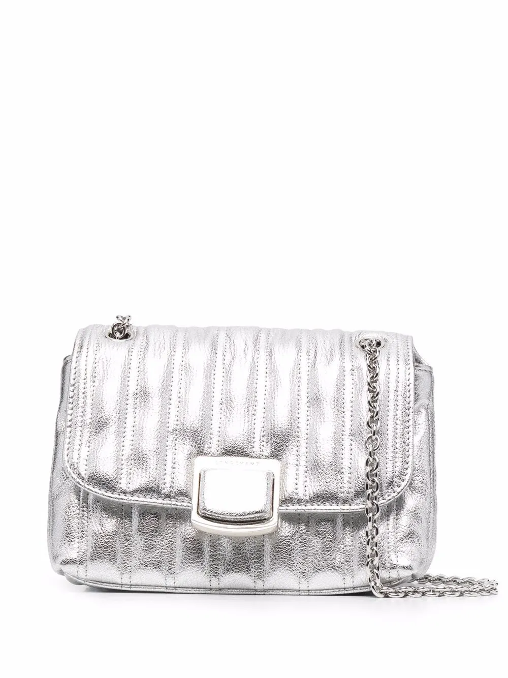 

Маленькая сумка через плечо Brioche Longchamp, серебяный