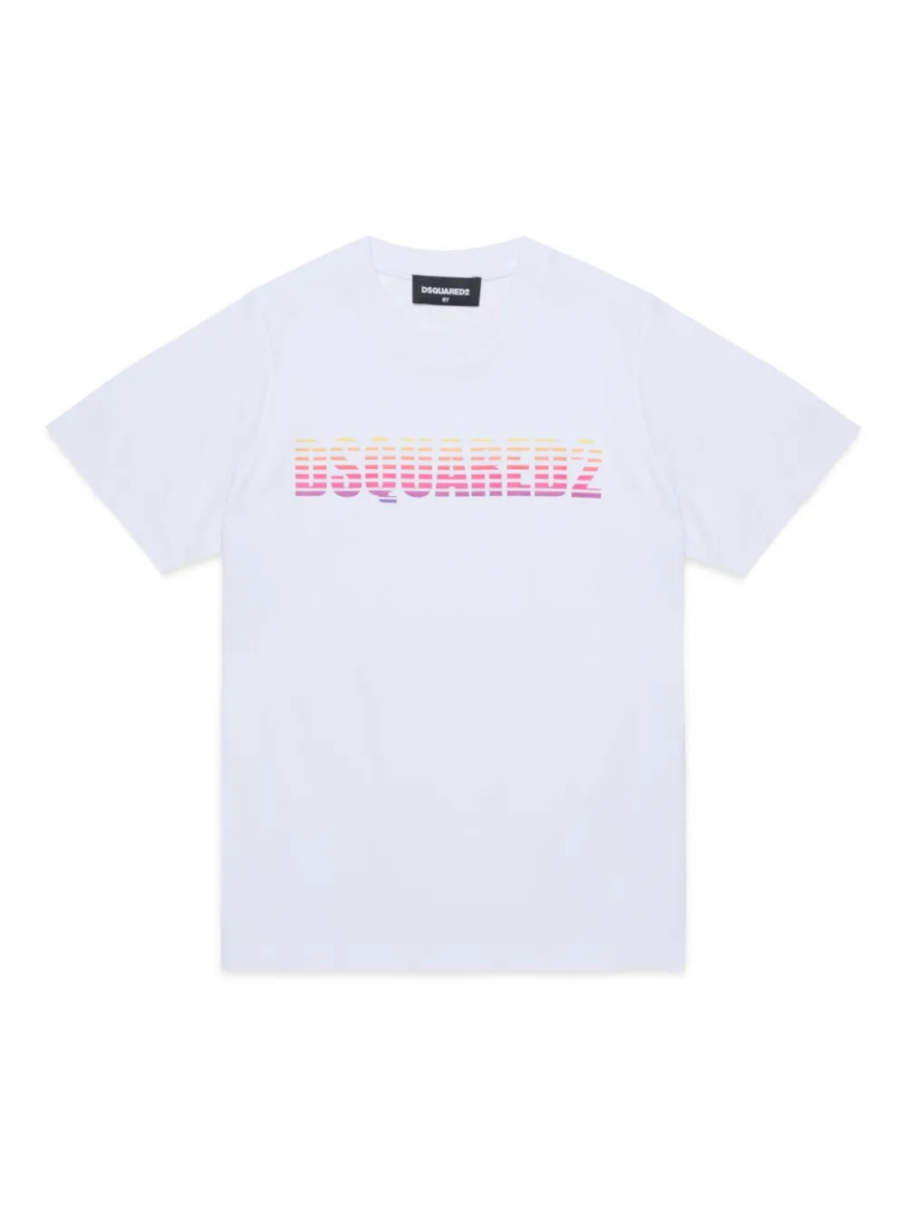 

Футболка из хлопка с логотипом DSQUARED2 KIDS, белый