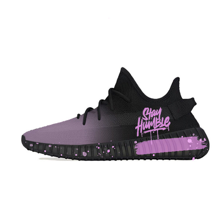 Кроссовки adidas originals Yeezy Boost 350 V2 Lifestyle Shoes Unisex Low-top Black/Purple, фиолетовый — фото 2