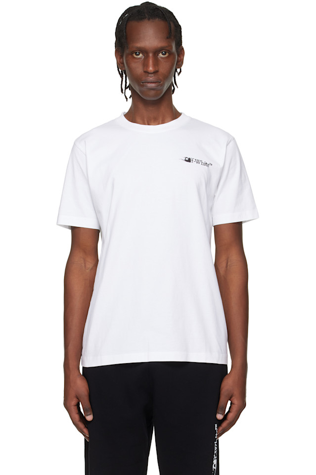 

Off-White Футболка с логотипом в виде белой чернильной стрелки
