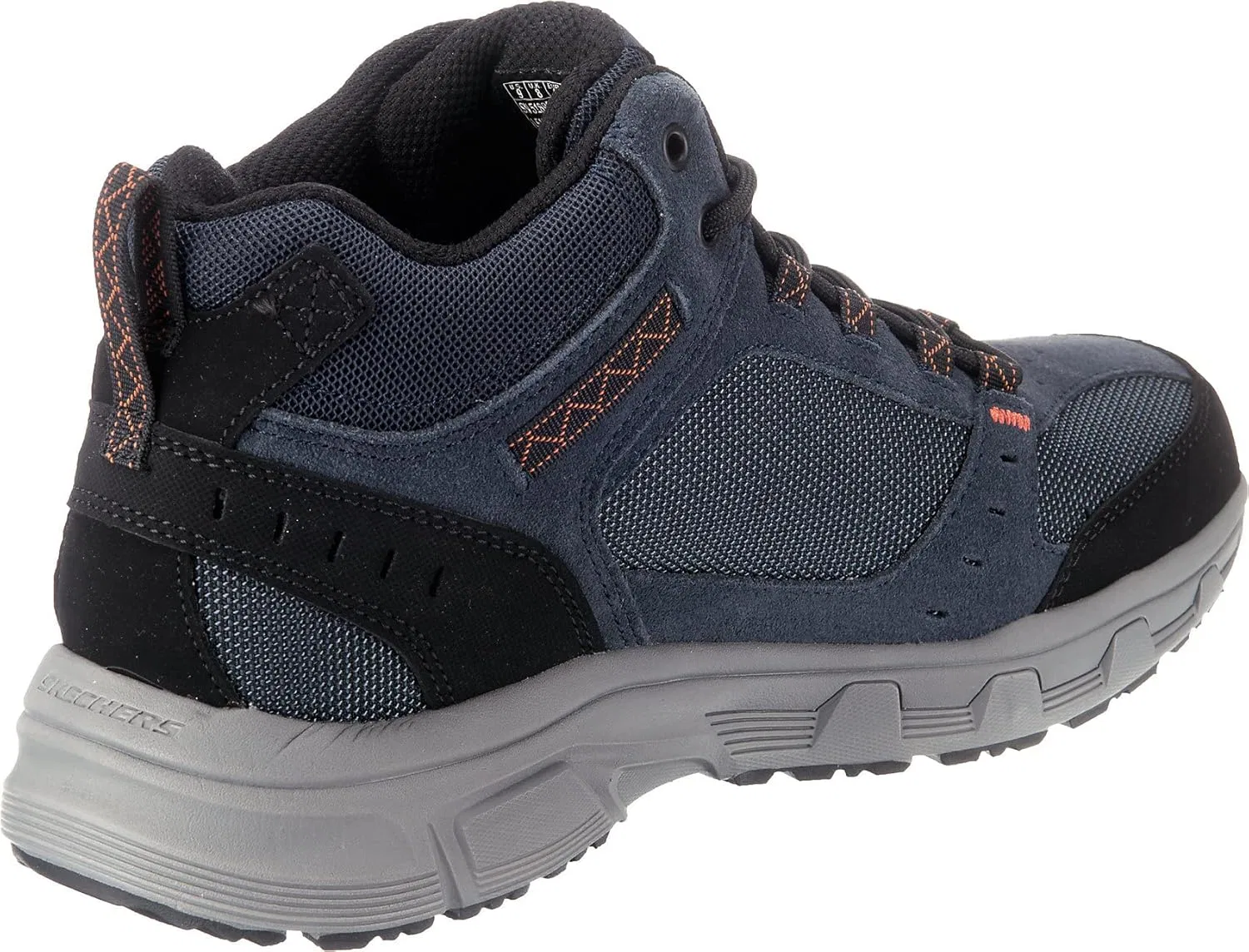 Кроссовки Skechers 51895 Oak Canyon BBK, Navy Suede Mesh Pu Orange Trim — фото 3