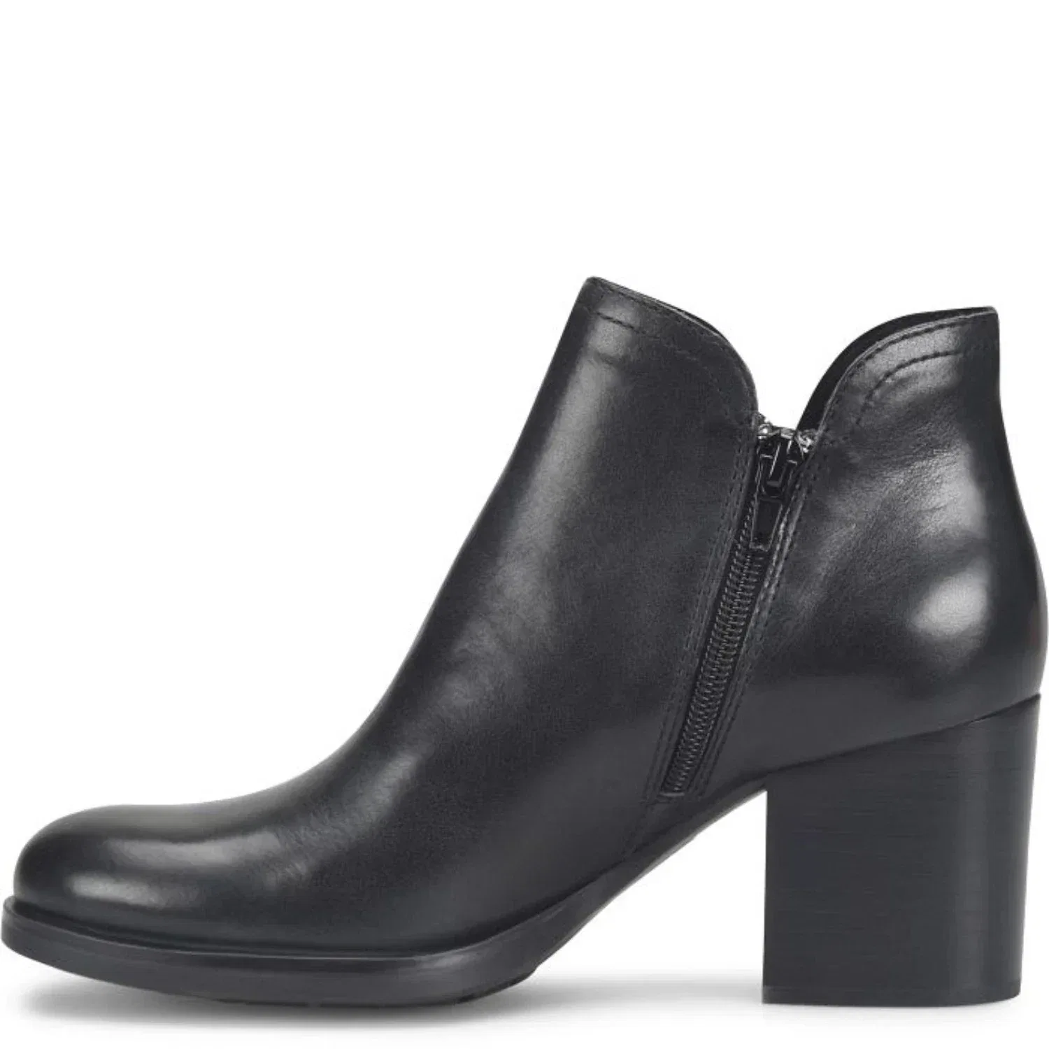 BÃ¸rn Мужские ботинки Born Olivia BR0051503 из черной кожи на блочном каблуке, модель HAWK3167 — фото 3