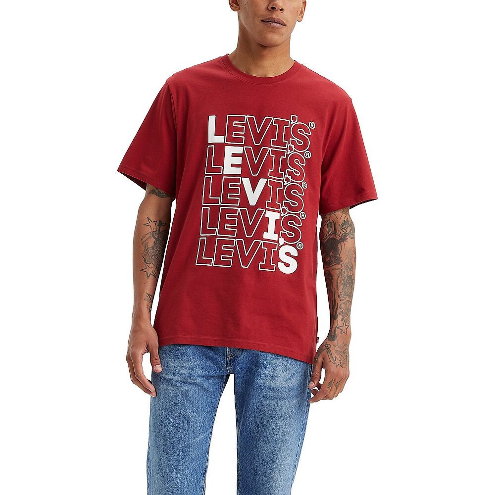 

Мужская футболка свободного кроя с короткими рукавами и графикой Levi's, цвет Sun Dried Tomato