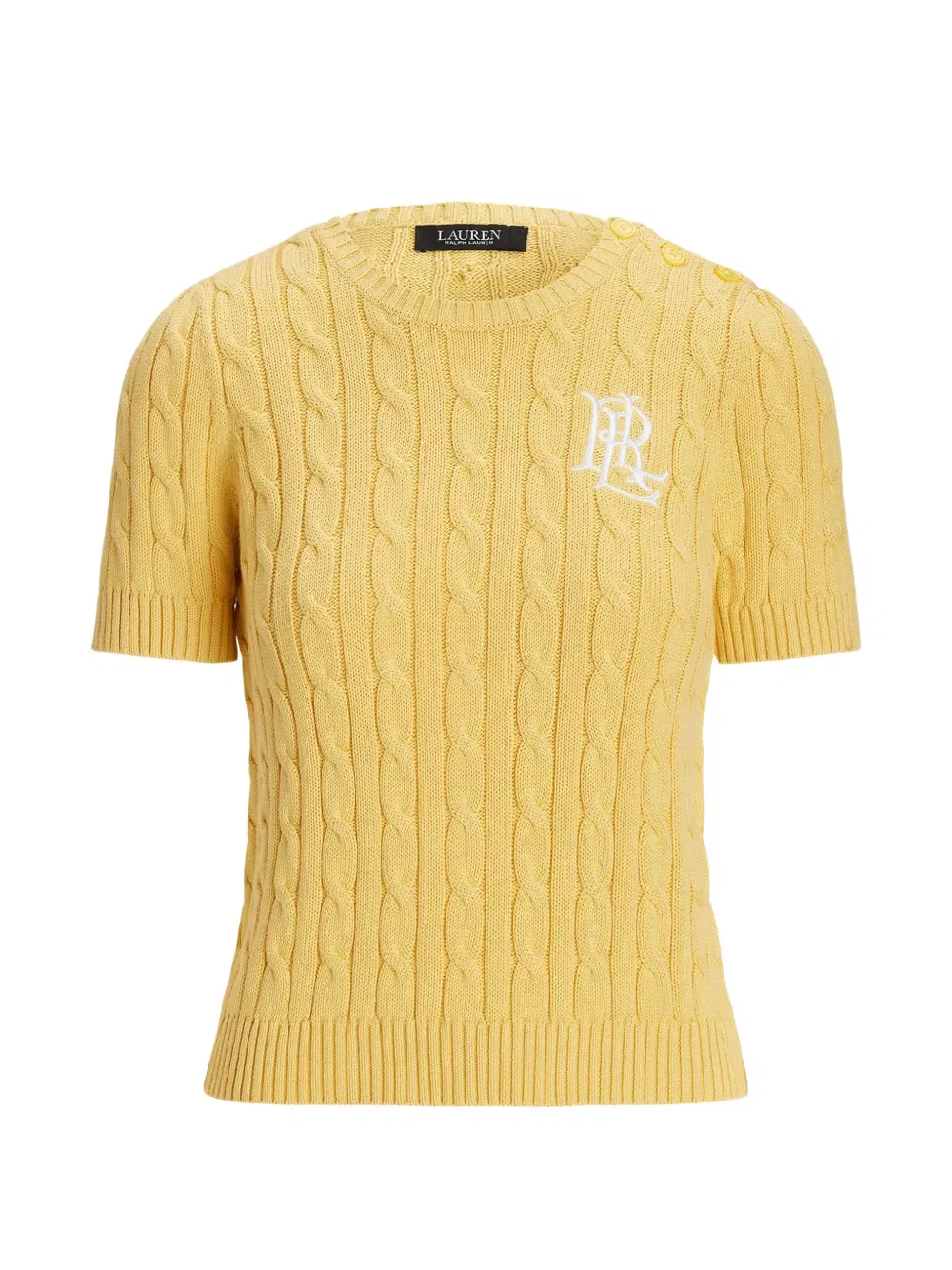 Футболка с короткими рукавами и косами Polo Ralph Lauren, желтый