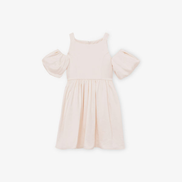 

Платье для подружки невесты Reiss x Atelier Christelle с пышными рукавами из сатина 4-13 лет, белый