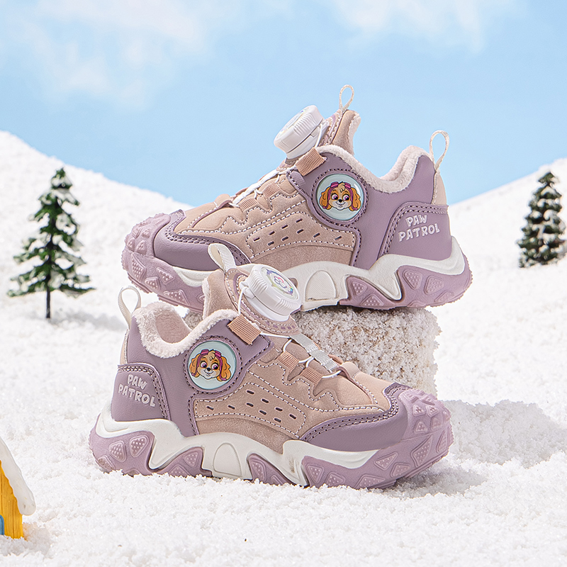 Детские кроссовки Kids' Synthetic Leather Slip Resistant, Abrasion Resistant, Thermal Low top PAW PATROL, розовый skye — фото 4