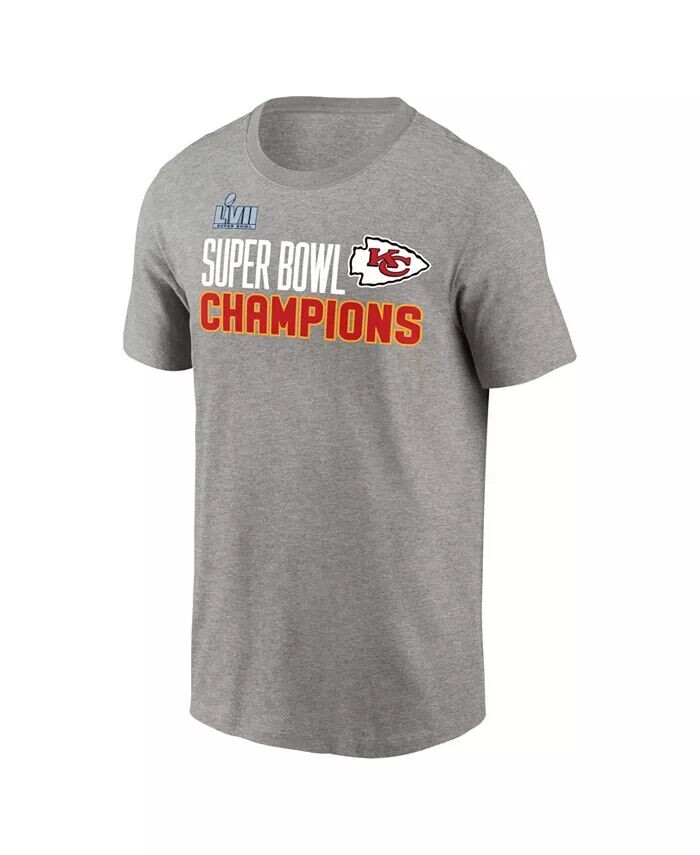 

Футболка мужская Heather Charcoal Kansas City Chiefs Super Bowl LVII Champions Roster Nike