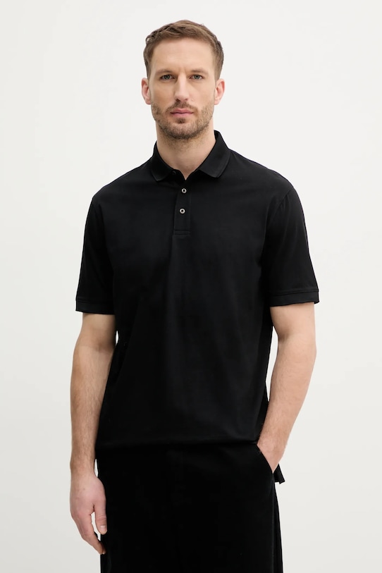 

Хлопковая поло Armani Exchange, черный