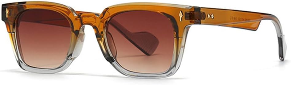 

Женские солнцезащитные очки MUTYNE с квадратными заклепками, защита от УФ-излучения UV400, ретро-градиент, мужские солнцезащитные очки сине-зеленого цвета, Orange Tea Gradient