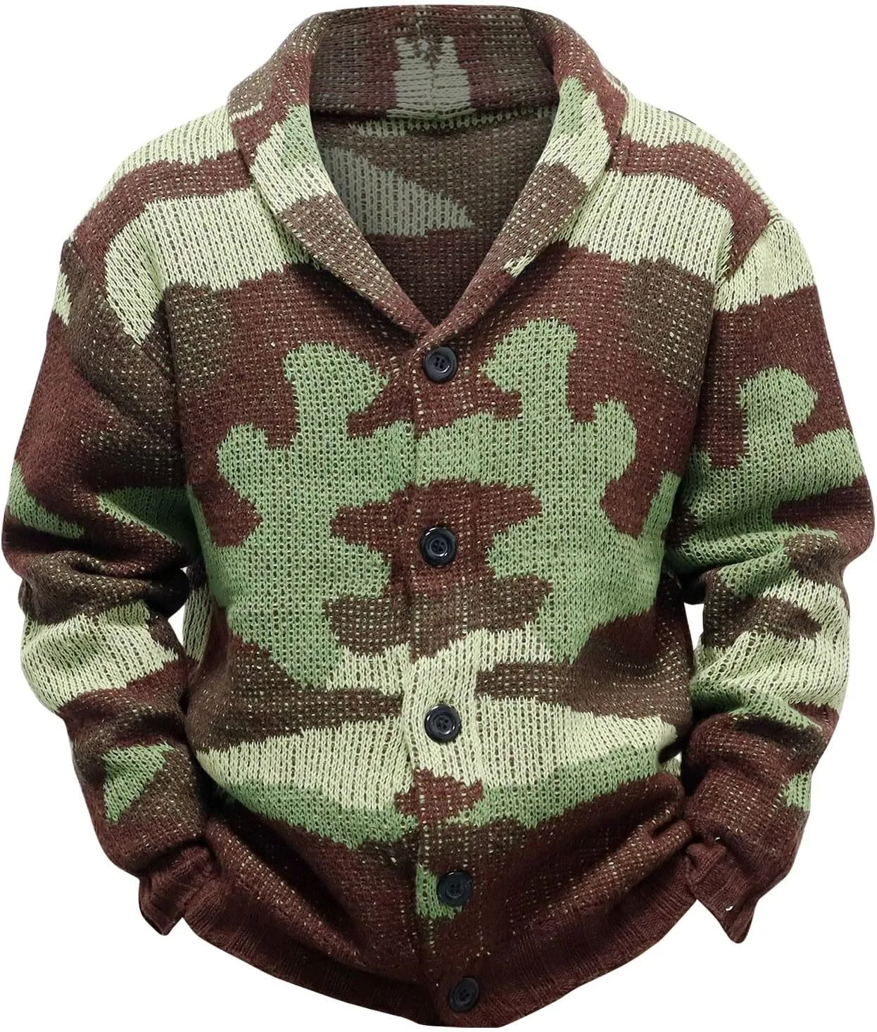 

Ymosrh мужской кардиган с камуфляжным принтом, утепленный, с длинным рукавом, размеры M-3XL