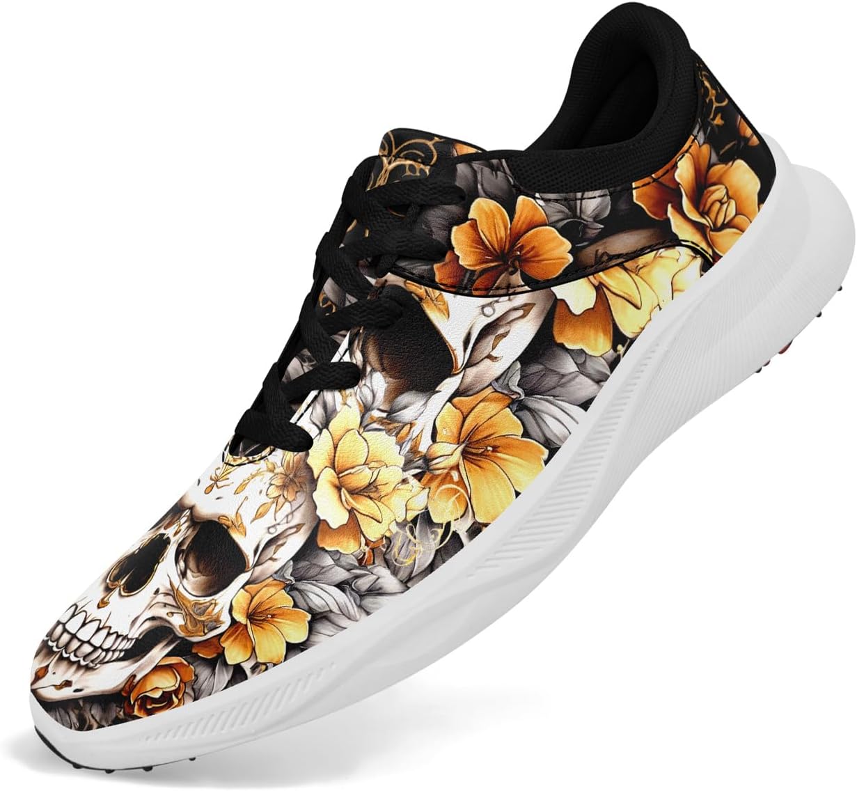 

Мужские гольф-кроссовки без шипов с автоматической вентиляцией подошвы, водонепроницаемые, стойкие к скольжению готико-панк рок стиль модные гольф-кроссовки для женщин Coolcustomize, желтый