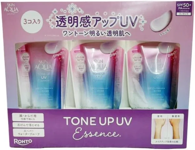 Солнцезащитный крем SKINAQUA Tone Up UV, набор 3 шт., SPF 50+ PA++++, 40 г — фото 2
