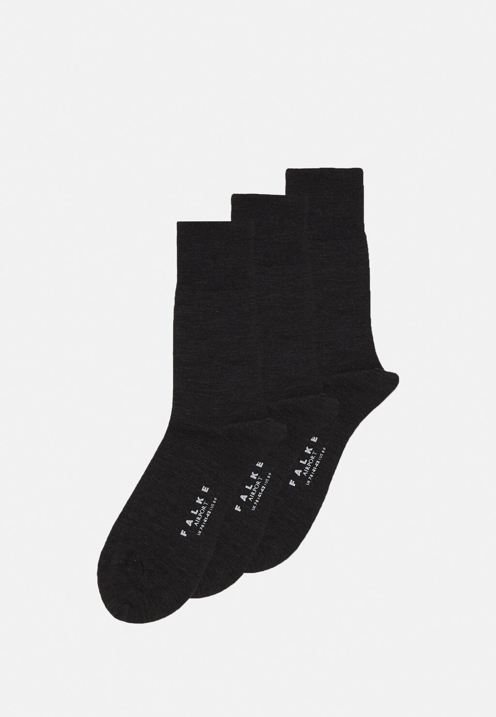 

Носки Airport 3-Pack business & casual FALKE, антрацитовый меланж