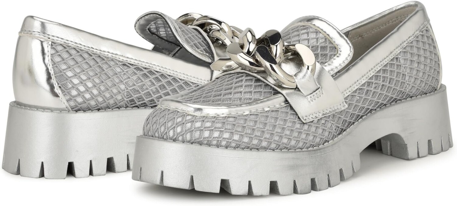 Лоферы Nine West Afer, серебряный