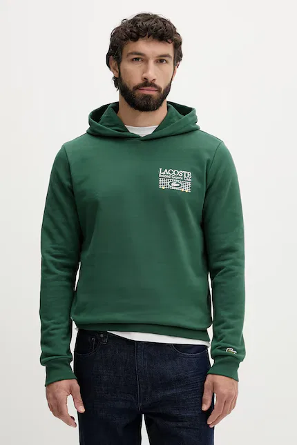Худи Lacoste мужское, хлопок, зеленый
