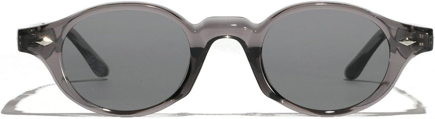 

Солнцезащитные очки унисекс в винтажном ретро-стиле, круглые, с черными линзами, для мужчин и женщин, модные, с круглыми заклепками, трендовые солнцезащитные очки helena, C4