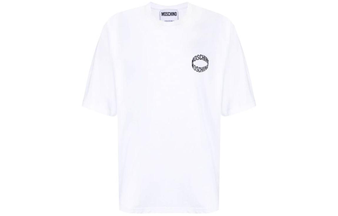 

Футболка из хлопка с логотипом MOSCHINO, белый