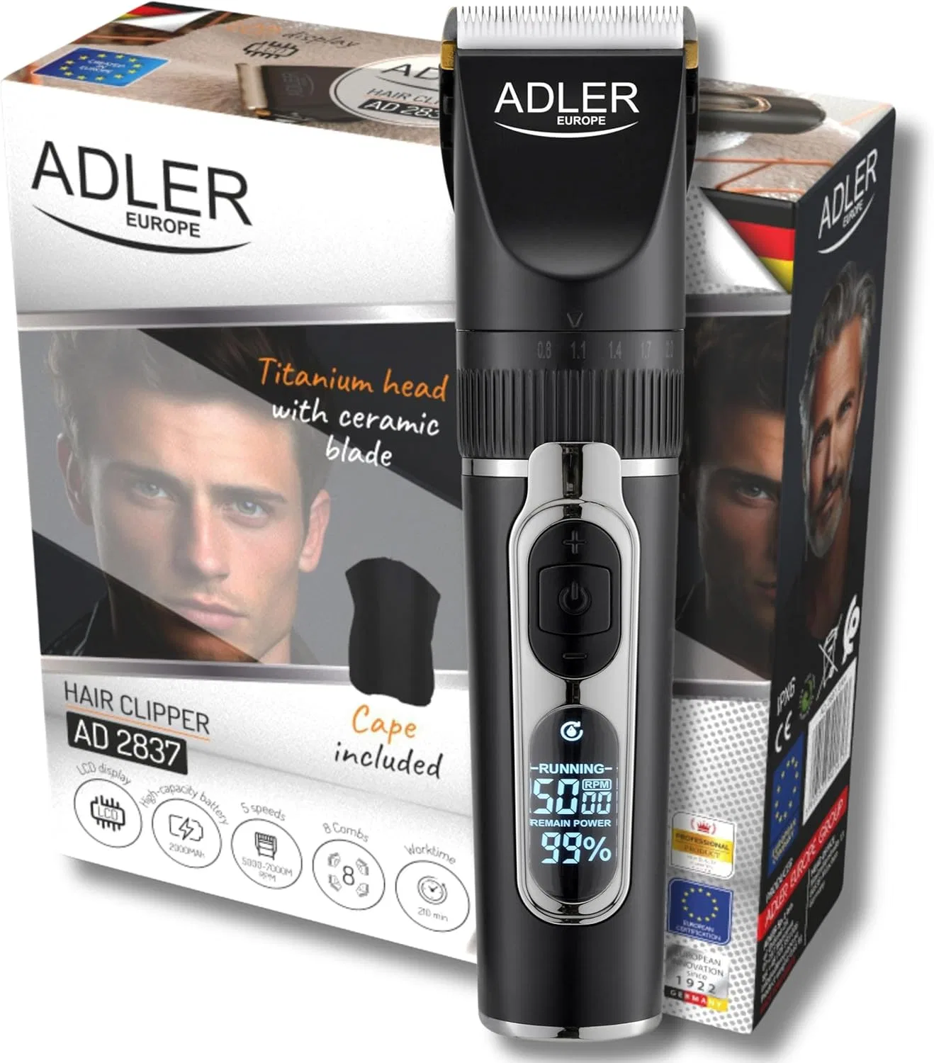 Триммер для волос и бороды «AD2837» от ADLER EUROPE Adler Europe
