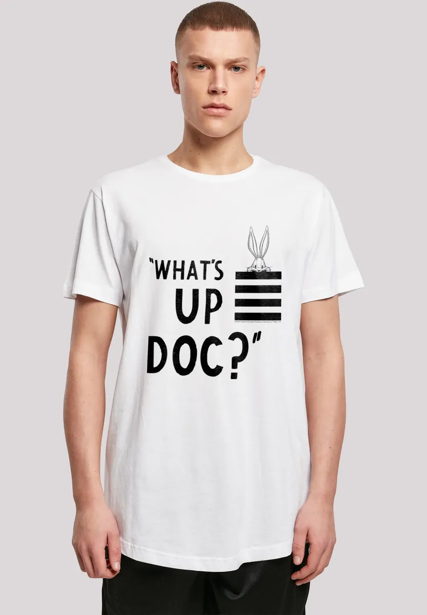 

Футболка F4NT4STIC "Looney Tunes Bugs Bunny What's Up Doc Stripes", принт, белый