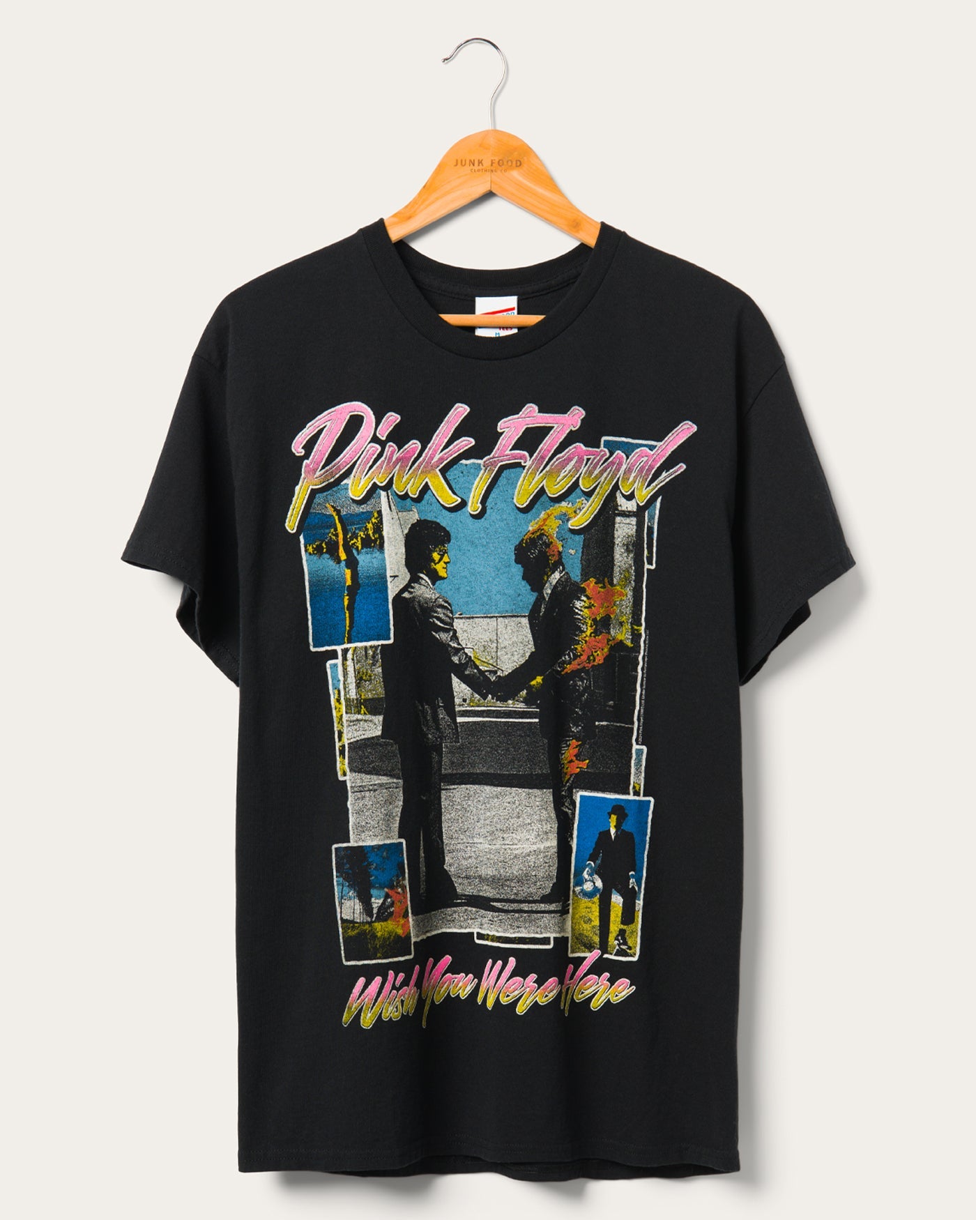 

Футболка с надписью «Wish You Were Here Flea Market» Junk Food Clothing, черный